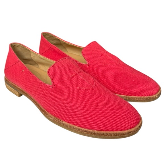 Sperry Shoes - Sperry Seaport Levy Red Canvas Loafers Women’s Size 8 EUC Casual Nautical
